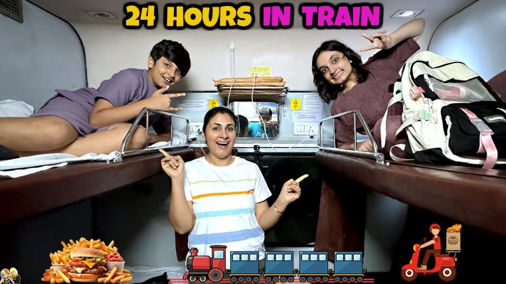 24 HOURS IN TRAIN | Family Travel Vlog | Aayu and Pihu Show